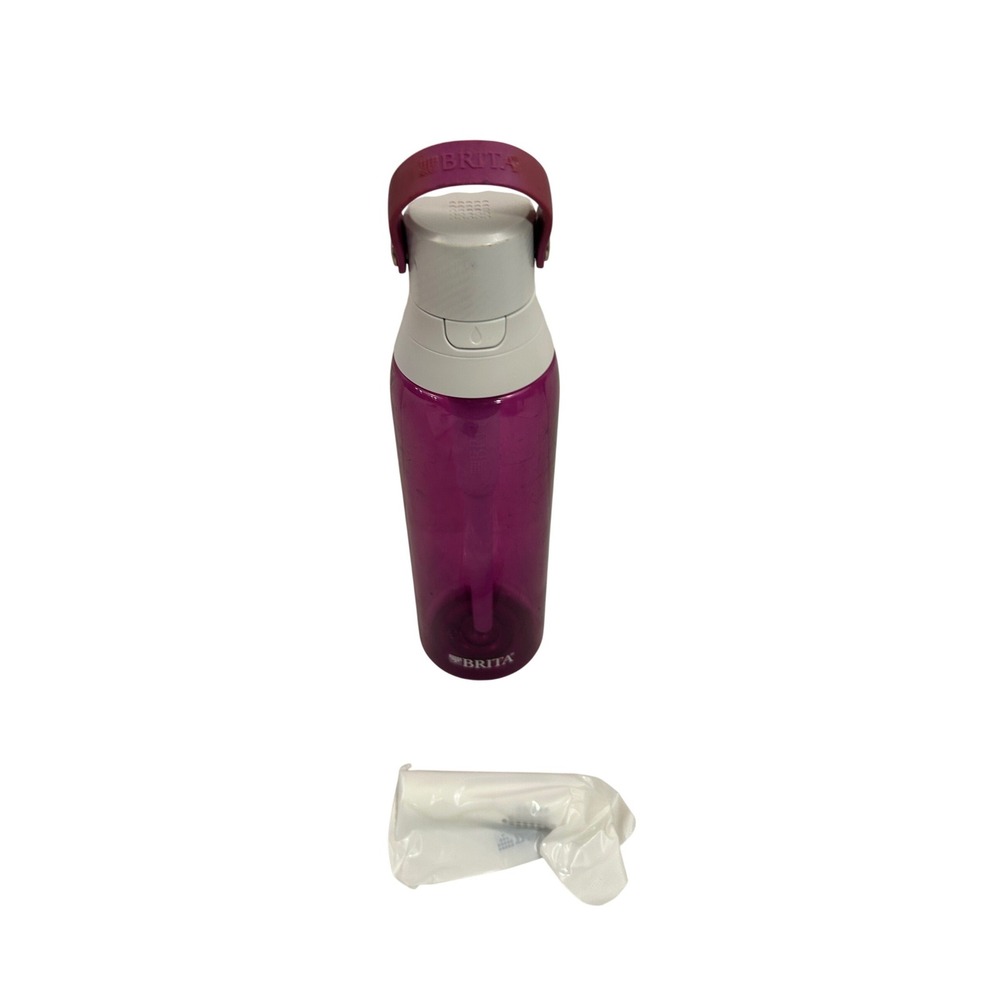 Brita Filtering Water Bottle 26oz Purple Premium Plastic Filtered Unisex